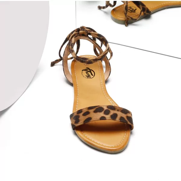 Trary Womens Sandals, Lace Up Sandals for Women, Open Toe Strappy Sandals for Women, Tie up Sandals for Women, Ankle Wrap Flat Sandals for Women Dressy, Cute Sandals, Summer Sandals for Women