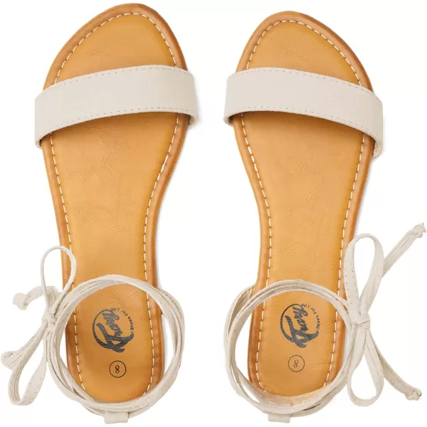 Trary Womens Sandals, Lace Up Sandals for Women, Open Toe Strappy Sandals for Women, Tie up Sandals for Women, Ankle Wrap Flat Sandals for Women Dressy, Cute Sandals, Summer Sandals for Women