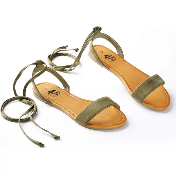 Trary Womens Sandals, Lace Up Sandals for Women, Open Toe Strappy Sandals for Women, Tie up Sandals for Women, Ankle Wrap Flat Sandals for Women Dressy, Cute Sandals, Summer Sandals for Women
