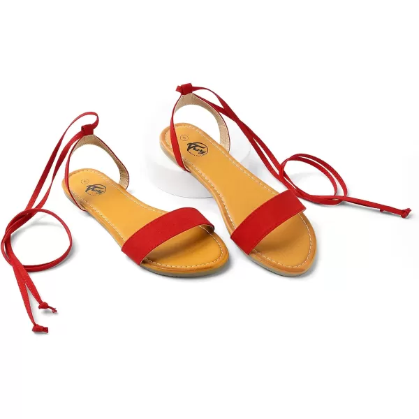 Trary Womens Sandals, Lace Up Sandals for Women, Open Toe Strappy Sandals for Women, Tie up Sandals for Women, Ankle Wrap Flat Sandals for Women Dressy, Cute Sandals, Summer Sandals for Women