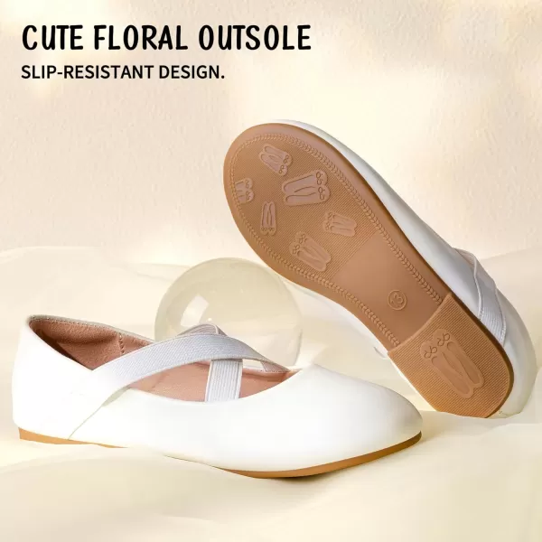 Trary Girls Dress Shoes with Crossover Straps Ballet Flats Mary Jane Shoes for Girls