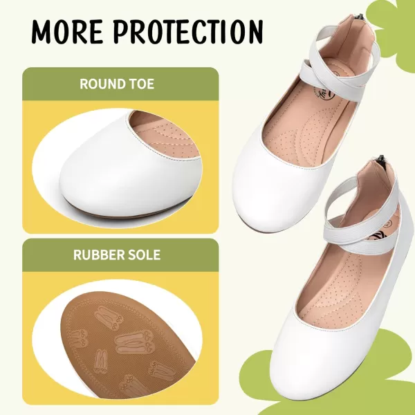 Trary Girls Dress Shoes with Crossover Straps Ballet Flats Mary Jane Shoes for Girls