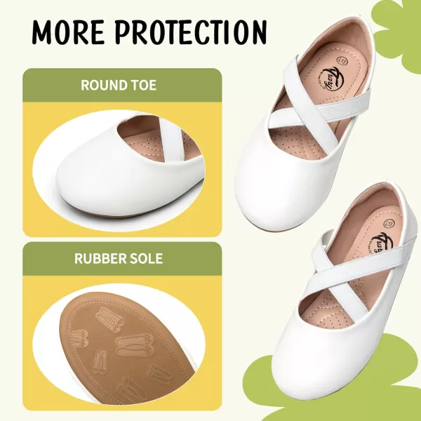 Trary Girls Dress Shoes with Crossover Straps Ballet Flats Mary Jane Shoes for Girls