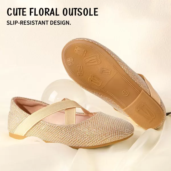 Trary Girls Dress Shoes with Crossover Straps Ballet Flats Mary Jane Shoes for Girls