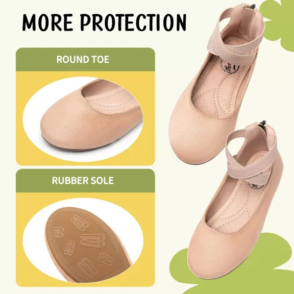 Trary Girls Dress Shoes with Crossover Straps Ballet Flats Mary Jane Shoes for Girls