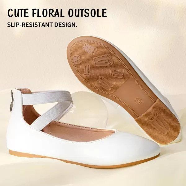 Trary Girls Dress Shoes with Crossover Straps Ballet Flats Mary Jane Shoes for Girls