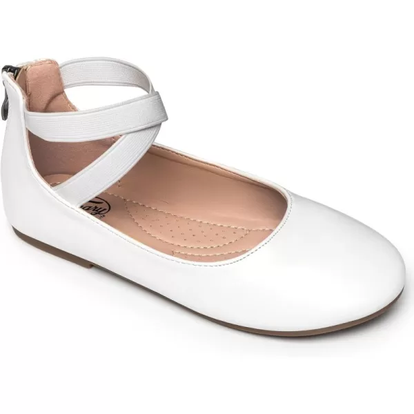 Trary Girls Dress Shoes with Crossover Straps Ballet Flats Mary Jane Shoes for Girls