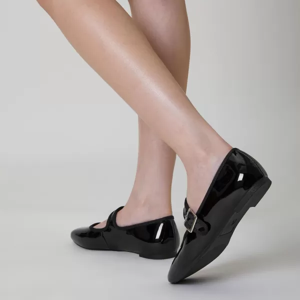 Trary Women's Flats,Mary Jane Shoes Women,Ballet Flats Shoes for Women， Black Flats for Women, Shoes for Women Dressy,Comfortable Dress Shoes for Women, Square Toe Ballet Shoes for Girls