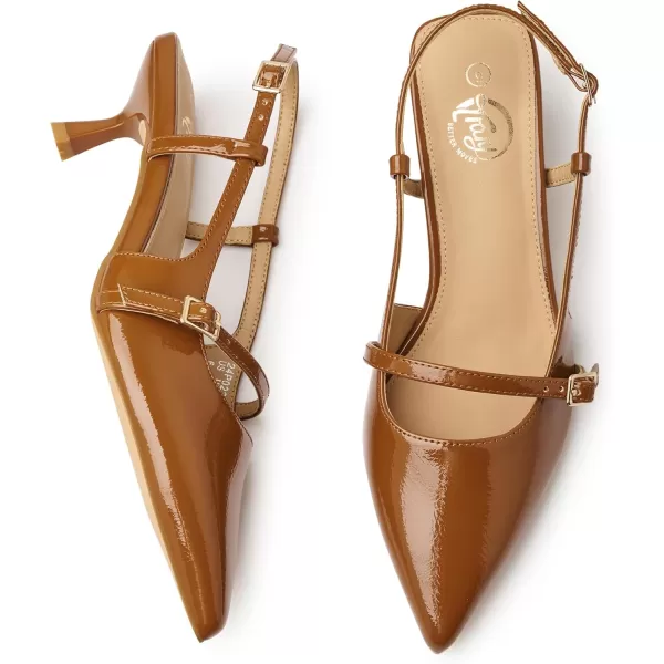 Trary Kitten Heels for Women,Slingback Closed Toe Heels for Women,Pointed Toe Sexy Women Heels,Stiletto Heels,Wedding Heels for Bride