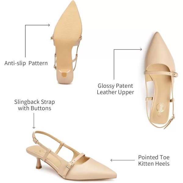 Trary Kitten Heels for Women,Slingback Closed Toe Heels for Women,Pointed Toe Sexy Women Heels,Stiletto Heels,Wedding Heels for Bride