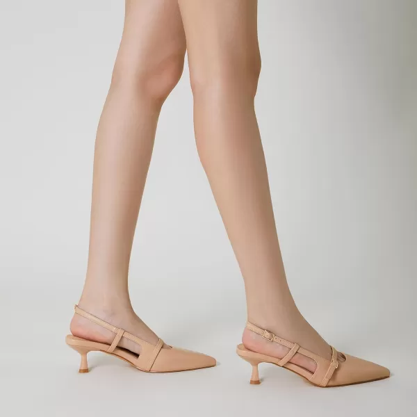 Trary Kitten Heels for Women,Slingback Closed Toe Heels for Women,Pointed Toe Sexy Women Heels,Stiletto Heels,Wedding Heels for Bride