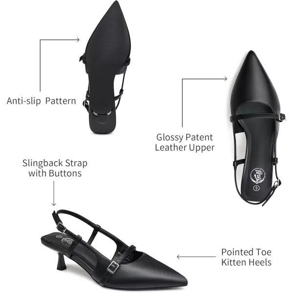 Trary Kitten Heels for Women,Slingback Closed Toe Heels for Women,Pointed Toe Sexy Women Heels,Stiletto Heels,Wedding Heels for Bride