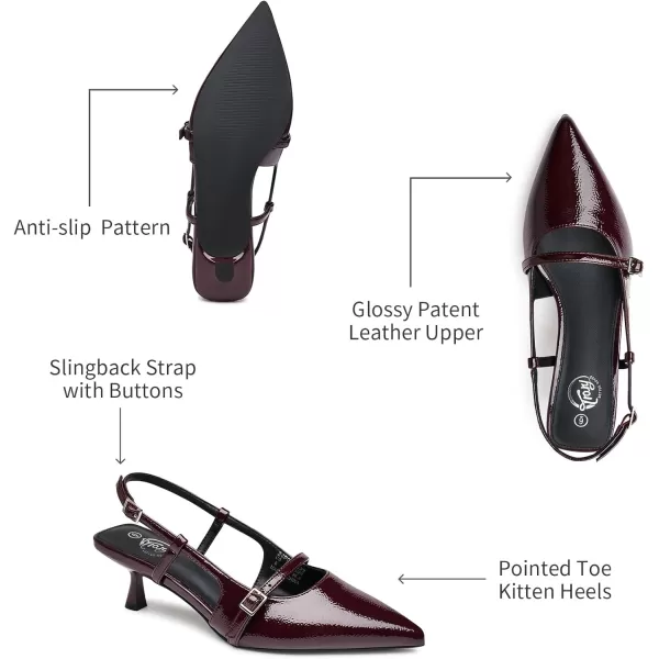 Trary Kitten Heels for Women,Slingback Closed Toe Heels for Women,Pointed Toe Sexy Women Heels,Stiletto Heels,Wedding Heels for Bride