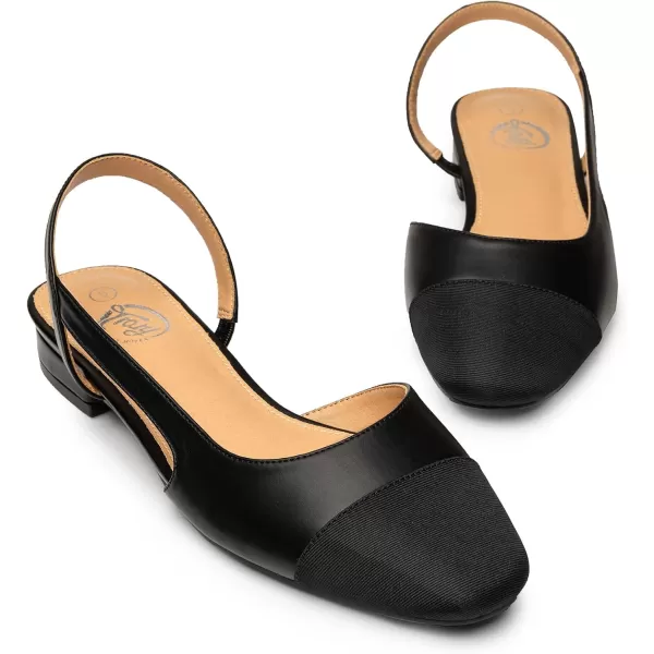 Trary Flats for Women,Black Shoes Women, Womens Flats Comfortable Dressy, Slingback Flats for Women, Ankle Strap Flat Dress Shoes for Women, Womens Flats, Round Toe Black Flats for Women Dressy