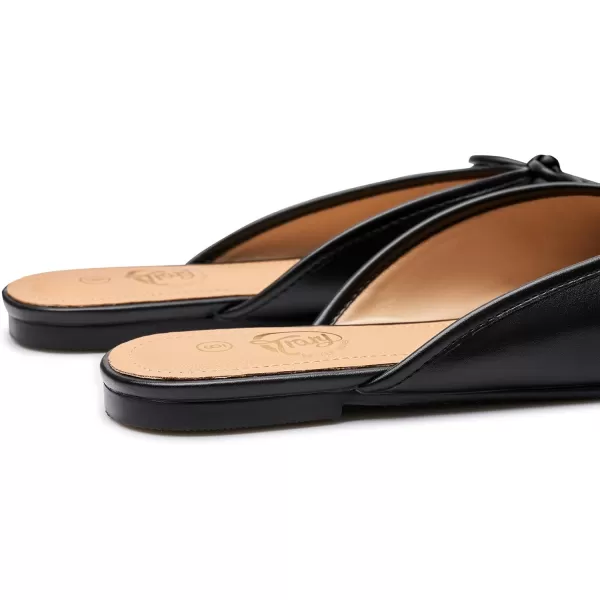 Trary Mules for Women 2024, Womens Mules Slip on Comfortable Bow Pointed Toe Womens Loafers, Backless Flats Mules Shoes for Women with Knot
