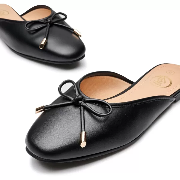 Trary Mules for Women 2024, Womens Mules Slip on Comfortable Bow Pointed Toe Womens Loafers, Backless Flats Mules Shoes for Women with Knot