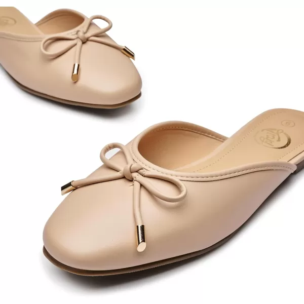 Trary Mules for Women 2024, Womens Mules Slip on Comfortable Bow Pointed Toe Womens Loafers, Backless Flats Mules Shoes for Women with Knot