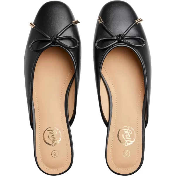 Trary Mules for Women 2024, Womens Mules Slip on Comfortable Bow Pointed Toe Womens Loafers, Backless Flats Mules Shoes for Women with Knot