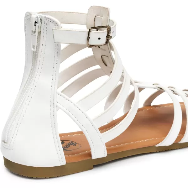 Trary Women's Sandal, Comfortable Gladiator Sandals Ankle Strap Flats Sandalias Para Mujer Beach Sandals Wide Width Open Toe Cross Strappy Sandals for Women Dressy Summer