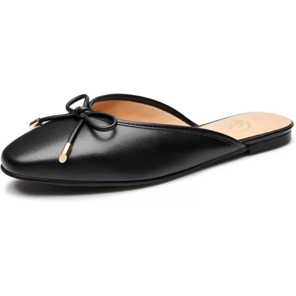 Trary Mules for Women 2024, Womens Mules Slip on Comfortable Bow Pointed Toe Womens Loafers, Backless Flats Mules Shoes for Women with Knot