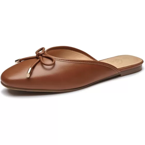 Trary Mules for Women 2024, Womens Mules Slip on Comfortable Bow Pointed Toe Womens Loafers, Backless Flats Mules Shoes for Women with Knot