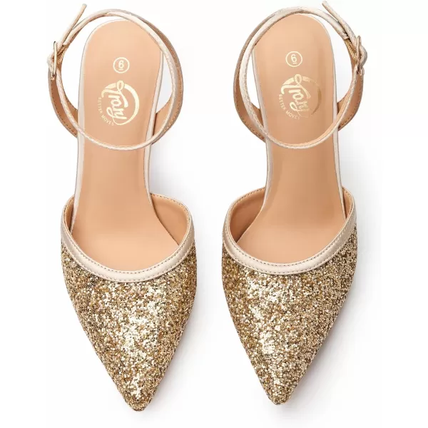 Trary Heels Women Pumps Closed Toe Ankle Strap Pointed Toe Heeled Sandals for Women Stiletto Wedding Dress Shoes