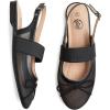imageTrary Mary Jane Shoes Women Ballet Flats Bow Flats Shoes Slingback DressyMesh Black