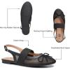imageTrary Mary Jane Shoes Women Ballet Flats Bow Flats Shoes Slingback DressyMesh Black
