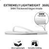 imageTrary Round Toe Memory Foam Sandals for Women Vegan Leather NonSlip Beach Pool Travel Flip Flops Comfortable Summer Casual Shoes with 5mm CushionWhite