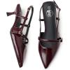 imageTrary Slingback Kitten Heels for WomenPointed Toe Closed Toe PumpsSexy Shoes Women for WeddingPatent Red