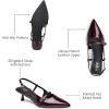 imageTrary Slingback Kitten Heels for WomenPointed Toe Closed Toe PumpsSexy Shoes Women for WeddingPatent Red