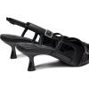 imageTrary Slingback Kitten Heels for WomenPointed Toe Closed Toe PumpsSexy Shoes Women for WeddingPu Black