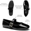 imageTrary Womens Ballet FlatsSquare Toe Velvet Mary Jane Shoes WomenComfortable Dress Shoes for Women DressyBlack