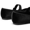 imageTrary Womens Ballet FlatsSquare Toe Velvet Mary Jane Shoes WomenComfortable Dress Shoes for Women DressyBlack Velvet