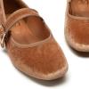 imageTrary Womens Ballet FlatsSquare Toe Velvet Mary Jane Shoes WomenComfortable Dress Shoes for Women DressyBrown Velvet