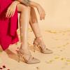 imageTrary Black Silver Gold Heels for Women Pointed Toe Stiletto Heels Sandals Slingback Crisscross Strap 37 Inches Adjustable Buckle Womens Pumps Fashion Comfortable Dress Shoes Party Prom WeddingGlittergold
