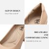 imageTrary Womens Chunky Low Block Heels Slip on PumpsComfortable Classic Closed Round Toe Work Dress Wedding Office Lady Pumps ShoesApricot