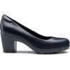 imageTrary Womens Chunky Low Block Heels Slip on PumpsComfortable Classic Closed Round Toe Work Dress Wedding Office Lady Pumps ShoesNavy Blue