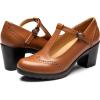 imageTrary Womens Pumps Classic TStrap Round Toe Mary Jane Shoes for Women Comfortable Low Chunky Block Heels Oxfords Dress Work Pumps Shoes for WomenBrown Pu