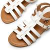 imageTrary Womens Sandals Gladiator Sandals for Women Wide Width Sandals for Women Strappy Sandals Flat Sandals for Women Trendy Sandals Women Dressy Summer Flat Comfortable Sandals WomenWhite