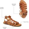 imageTrary Womens Sandals Gladiator Sandals for Women Wide Width Sandals for Women Strappy Sandals Flat Sandals for Women Trendy Sandals Women Dressy Summer Flat Comfortable Sandals WomenBrown