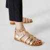 imageTrary Womens Sandals Gladiator Sandals for Women Wide Width Sandals for Women Strappy Sandals Flat Sandals for Women Trendy Sandals Women Dressy Summer Flat Comfortable Sandals WomenGold