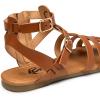 imageTrary Womens Sandals Gladiator Sandals for Women Wide Width Sandals for Women Strappy Sandals Flat Sandals for Women Trendy Sandals Women Dressy Summer Flat Comfortable Sandals WomenBrown