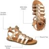 imageTrary Womens Sandals Gladiator Sandals for Women Wide Width Sandals for Women Strappy Sandals Flat Sandals for Women Trendy Sandals Women Dressy Summer Flat Comfortable Sandals WomenGold