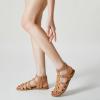 imageTrary Womens Sandals Gladiator Sandals for Women Wide Width Sandals for Women Strappy Sandals Flat Sandals for Women Trendy Sandals Women Dressy Summer Flat Comfortable Sandals WomenTan