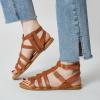 imageTrary Womens Sandals Gladiator Sandals for Women Wide Width Sandals for Women Strappy Sandals Flat Sandals for Women Trendy Sandals Women Dressy Summer Flat Comfortable Sandals WomenBrown