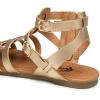 imageTrary Womens Sandals Gladiator Sandals for Women Wide Width Sandals for Women Strappy Sandals Flat Sandals for Women Trendy Sandals Women Dressy Summer Flat Comfortable Sandals WomenGold