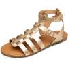 imageTrary Womens Sandals Gladiator Sandals for Women Wide Width Sandals for Women Strappy Sandals Flat Sandals for Women Trendy Sandals Women Dressy Summer Flat Comfortable Sandals WomenGold