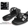imageTrary Womens Flat Sandals Open Square Toe Slip on Slippers Casual Dressy Comfortable Soft Leather Summer Fashion Slide Sandals for Women Vacation Beach PartyBlack