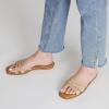 imageTrary Womens Flat Sandals Open Square Toe Slip on Slippers Casual Dressy Comfortable Soft Leather Summer Fashion Slide Sandals for Women Vacation Beach PartyNude